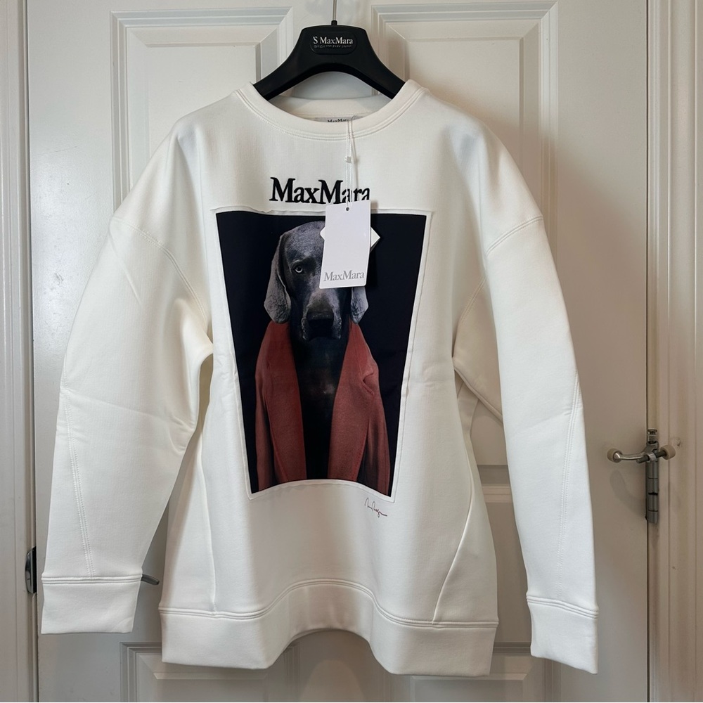 NWT MAX MARA X William Wegman Bacco Sweatshirt Size Small US4/6 Spring/ Fall - Picture 10 of 16